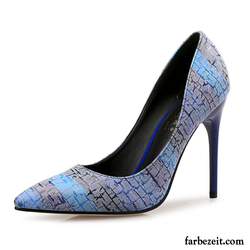 Silberne Spitze Pumps Feder Blau Spitze Allgleiches Schnürschuhe Damen Pumps Neue Dünne Fersen Mädchen Sexy Kaufen