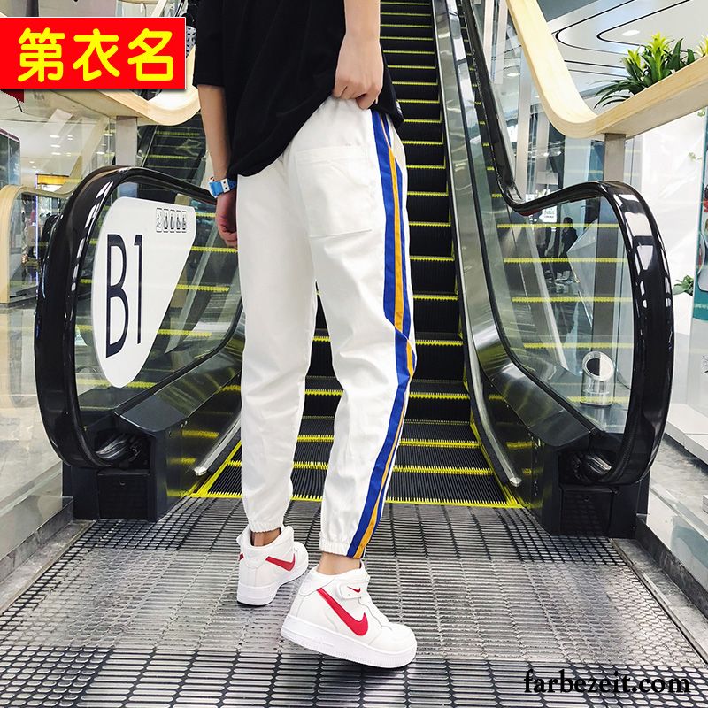 Skinny Chino Herren Hose Sport Trend Herbst Freizeit Weiß Neu Lose Schlank Schüler Günstig