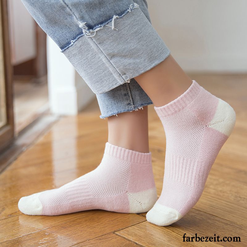 Socken Damen Neue Produkte Einfarbig Laufen Dicke Einfach Baumwollsocken Rosa