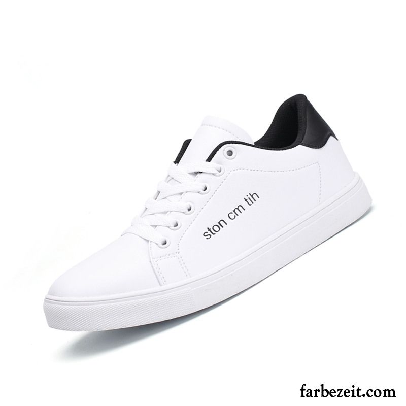 Sommerschuhe Herren Sneaker Weiß Erhöht Feder Skaterschuhe Trend Casual Neue Billig