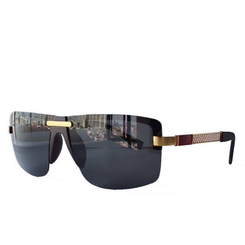 Sonnenbrille Herren All Match Persönlichkeit Rundes Gesicht Trend 2019 Polarisator Schwarz Grau Gold