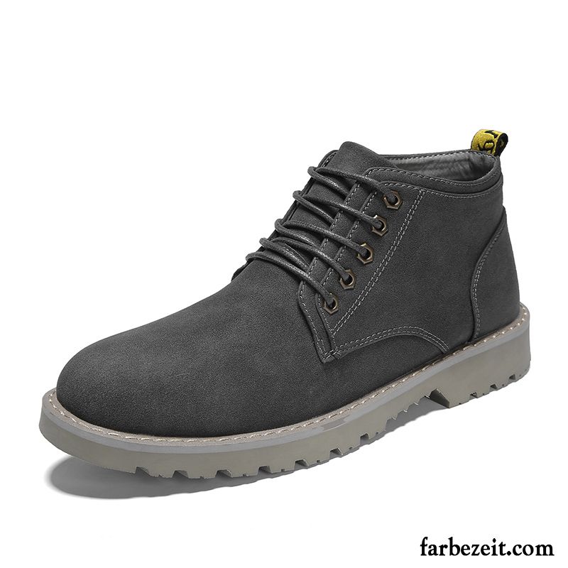 Stiefel Herren Allgleiches Cargo England Schuhe Kurze Stiefel Hohe Grau