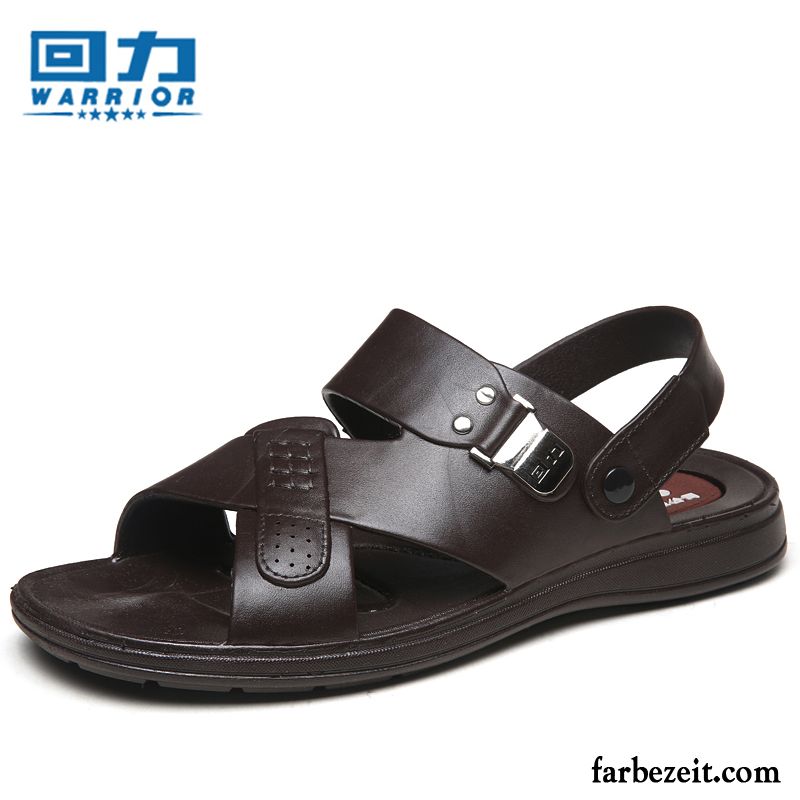 Herren Braun Sommer Strand Pantolette Sandalen Neue Atmungsaktiv Tragen Rutschsicher Trend Schuhe Sale