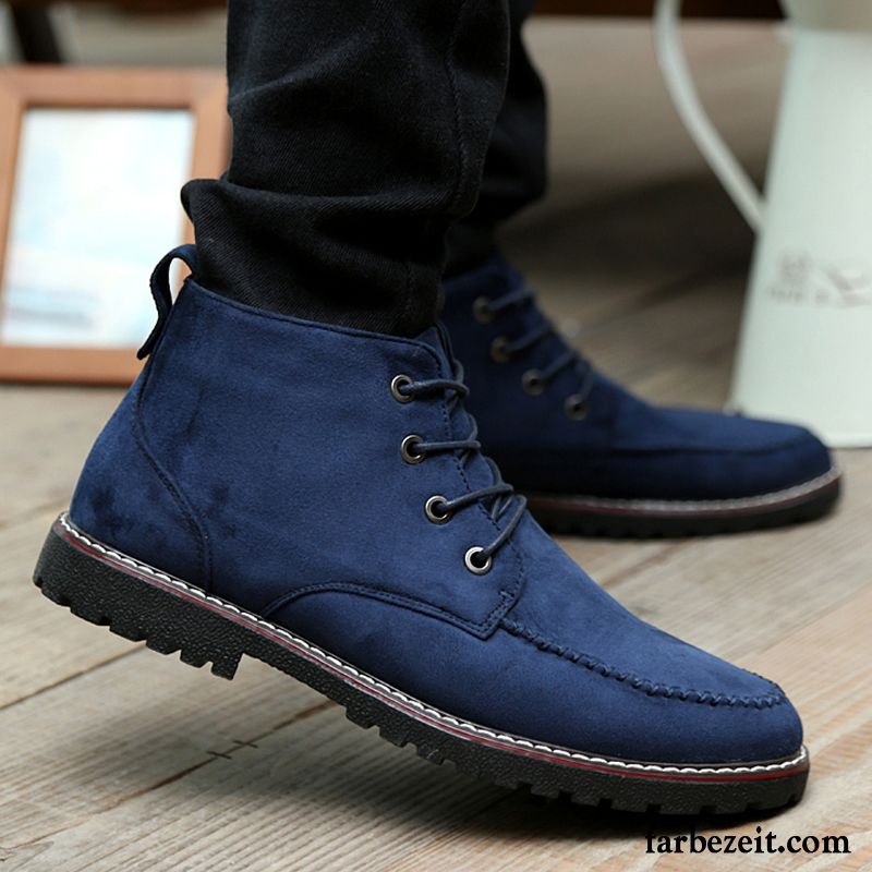 Stiefel Herren Cargo England Martin Stiehlt Winter Allgleiches Hohe Sandfarben Blau