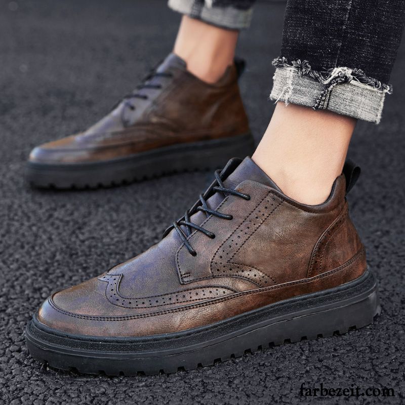 Stiefel Herren England Neue Martin Stiehlt Trend Lederschue Allgleiches Braun