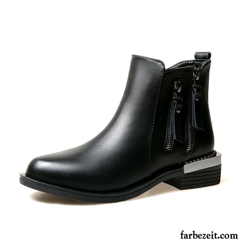 Stiefeletten Damen Braun Neue Echtleder Martin Stiehlt Herbst Retro Kurze Stiefel Schwarz Günstig