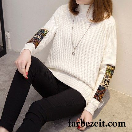 Strickpullover Für Damen Trend Unteres Hemd Verdickung Lose Herbst Rollkragen Strickwaren Neu Winter Pullover Günstig