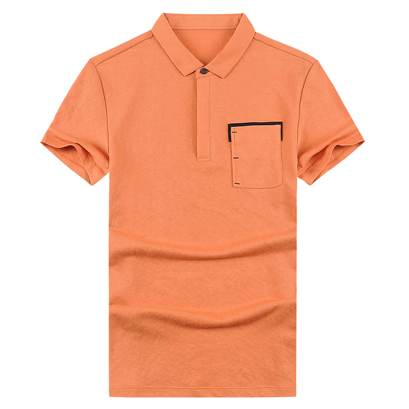 T-shirts Herren Revers Trend Polo Orange