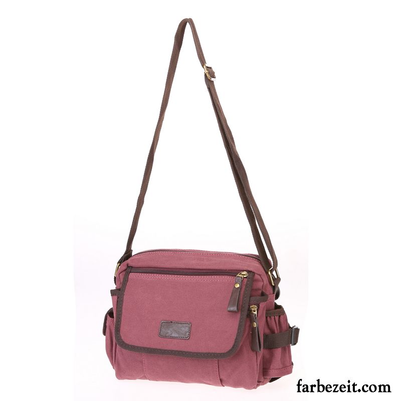 Umhängetaschen Damen Rucksack Tragetasche Holz Freizeit Leinwand Mini Jujube Rote