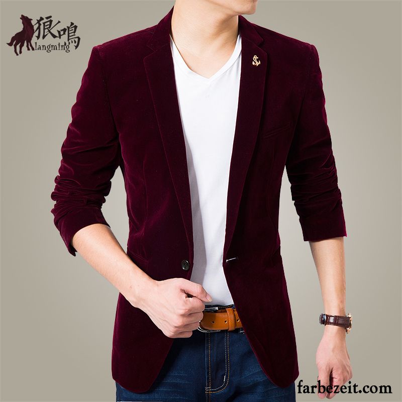 Weiße Anzüge Männer Winter Anzüg Schlank Herbst Kleid Überzieher Wolf Herren Golden Blazer Verkaufen