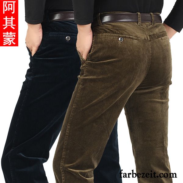 Weiße Jeans Hose Herren Dick Hose Winter Lange Plus Samt Gerade Freizeit Günstig